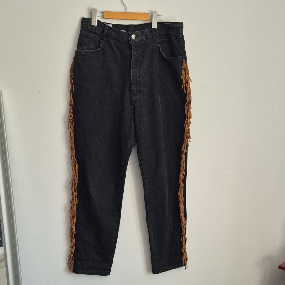 Cap Ferrat Fringed Vintage Jeans Size 16